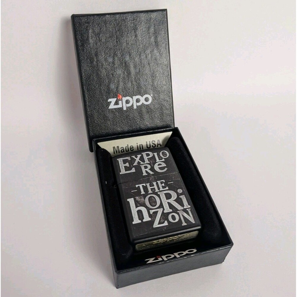 Zippo Lighter Explore The Horizon Unused Genuine Made In The USA Windproof